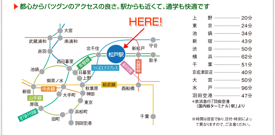 都心からバツグンのアクセスの良さ。駅からも近くて、通学も快適です