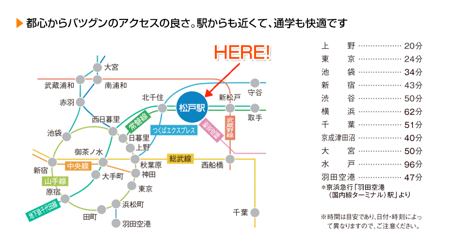 都心からバツグンのアクセスの良さ。駅からも近くて、通学も快適です